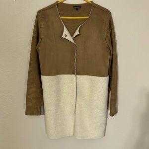 Anthropology Dor Dor Couture: Longline Snap Up Sherpa Knit Cardigan Large